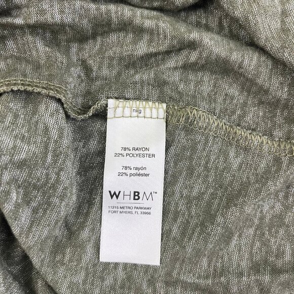 2/$30 Outlet WHBM Notch-Neck Ruffle-Sleeve Tee Large Gray #8835 - Picture 9 of 11